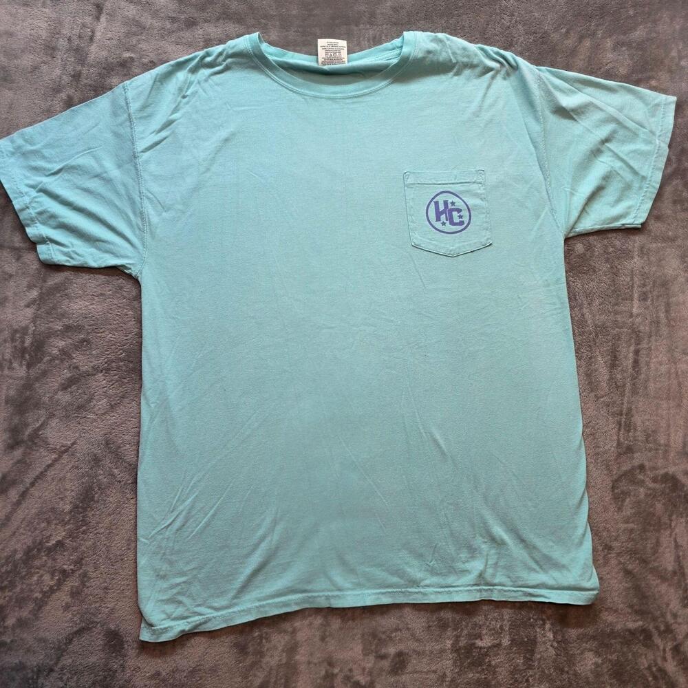 Hayden Coffman Shirt Mens L Green Good As It Gets Pocket ComfortWash T-Shirt